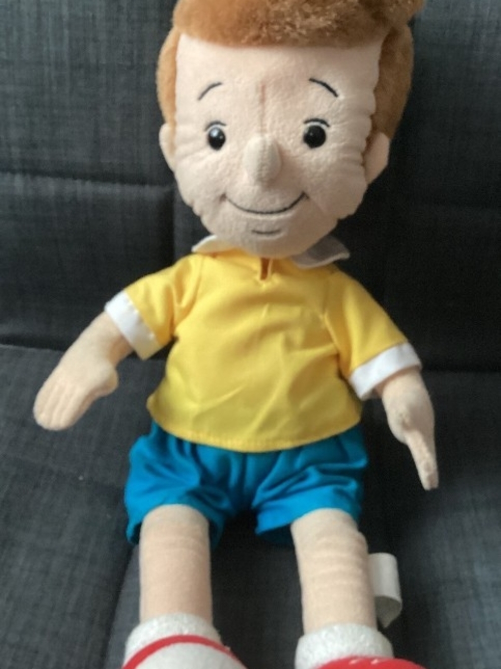 Disney Plush Christopher Robin BDoll in Yellow Shirt and Blue Shorts